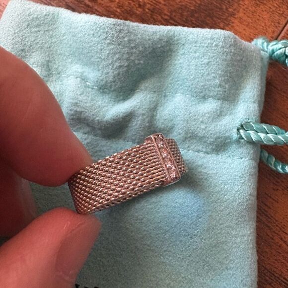 Tiffany & Co. Diamond Mesh Ring - Picture 4 of 7